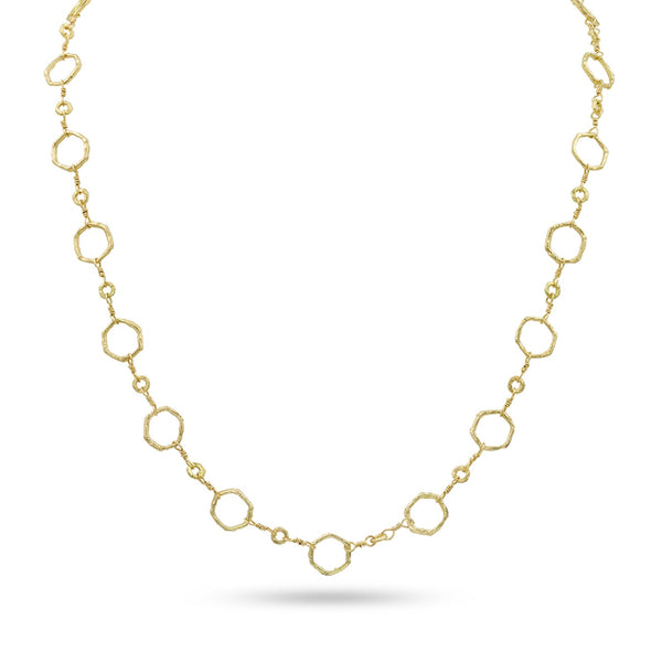Dominique Cohen classic hex links chain, in 18k yellow gold <span class='visuallyhidden'>Call, text 323-404-2959 for shopping help.</span>